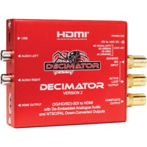 Decimator Version 2 Miniture 3G/HD/SD-SDI to HDMI Converter