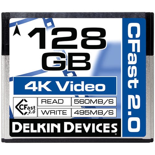 Delkin Devices 128GB Cfast 2.0 Cards