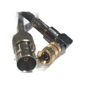 1′ Laird 6G BNC-F (DIN) Right Angle Cable to Female BNC (Black)