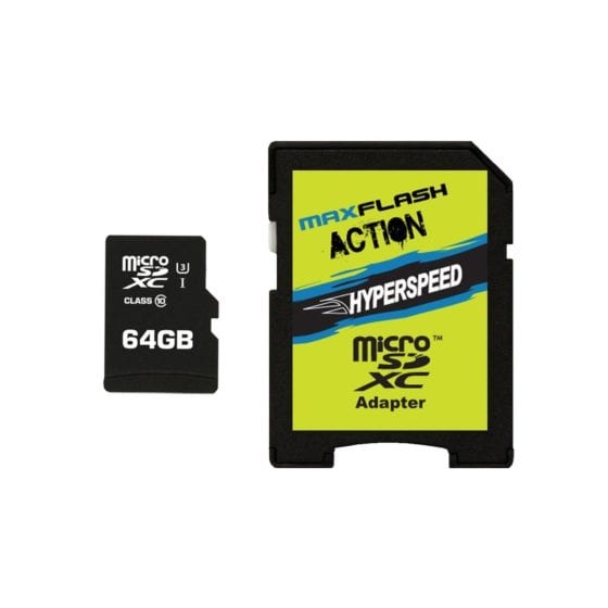 Max Flash 64GB Action Hyperspeed Class 10 Micro SD Card