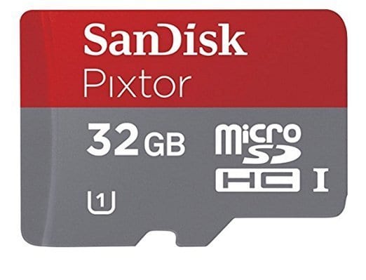 SanDisk 32GB Pixtor Micro SDHC U1 Class 10 Card