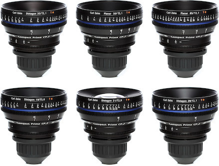 Zeiss Compact Prime CP.2 Cine 6 Lens Set