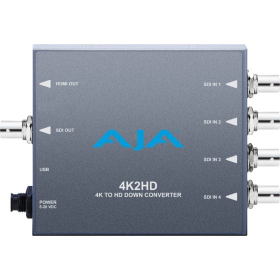 AJA 4K2HD 4K/UHD to 3G/HD/SD-SDI and HDMI Downconverter