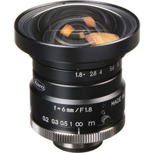 Kowa 6mm F1.8 1″ HC Series Fixed C mount  Lens