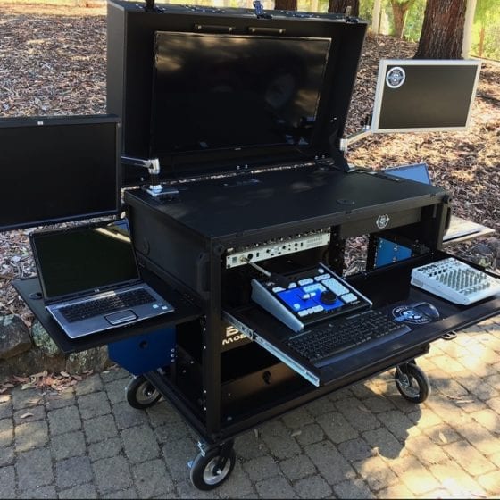 Bigfoot 20RU Mobile  Engineering Cart w/ 43″ Monitor Package